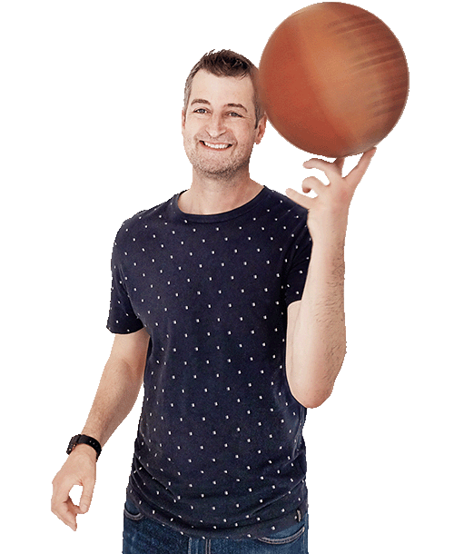 Bild von Dr. Mathias Wierth mit Basketball